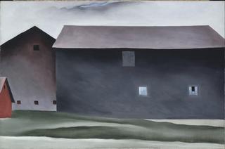 Georgia O'Keeffe, Lake George Barns, 1926, Oil on canvas, Walker Art Center, Gift of the T. B. Walker Foundation
