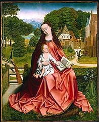 Master of the Embroidered Foliage, Virgin and Child in a Landscape, c.1495-1500, Oil on panel, The Minneapolis Institute of Arts, Gift of the Groves Foundation, by exchange
