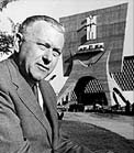 Marcel Breuer in front of St. John's Cathedral