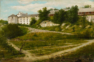 Alexis Jean Fournier, Old Row (Fort Snelling) from the Station, July 1888, 1888, Anonymous lender