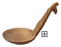 Wood Feast Spoon With Bird Effigy