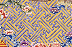 Detail of swastikas from the <EM>Dragon Robe for an Empress of China</EM>