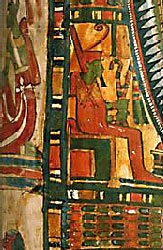 Detail of Osiris from the mummy case