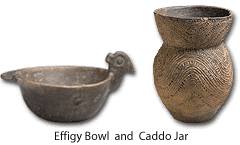 Effigy Bowl and Caddo Bowl